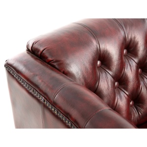 FOTOLIU DE LUX CHESTERFIELD DOVER, DIN PIELE NATURALA, CULOARE ROSU, ARTIM SELECTION - Img 4
