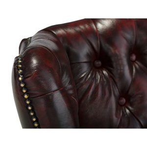 FOTOLIU DE LUX CHESTERFIELD KINGFIELDS, DIN PIELE NATURALA, CULOARE ROSU, ARTIM SELECTION - Img 3