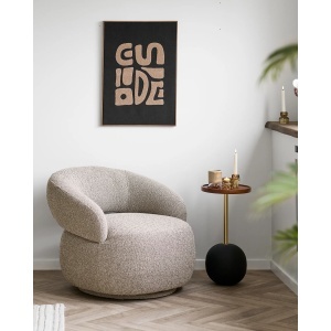 FOTOLIU DE RELAXARE SION, DIN LEMN SI TEXTIL, CULOARE NISIPIU, HOUSE NORDIC - Img 2