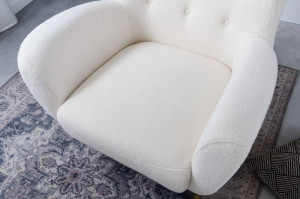 FOTOLIU DE RELAXARE, TEDDY, MATERIAL BOUCLE, ALB - Img 4