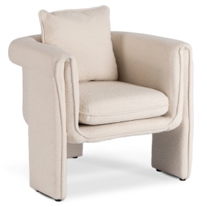 FOTOLIU DEOSEBIT, ARTIM MEBLE, REALIZAT DIN MATERIAL BOUCLE CREM SI METAL, STIL MODERN - Img 7