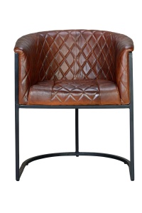 FOTOLIU MODERN BITONTO 76CM, REALIZAT DIN METAL SI PIELE, CULOARE MARO/NEGRU, GINER Y COLOMER