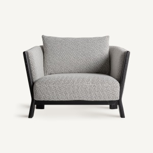 FOTOLIU NARA 34877, GRI MARMORAT SI NEGRU, CONFECTIONAT DIN LEMN DE STEJAR SI TEXTIL, STIL MODERN - Img 2
