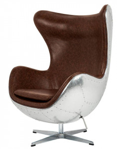 FOTOLIU PIVOTANT EGG AVIATOR, MARO/CROM, DIN PIELE ECOLOGICA SI METAL, STIL MODERN