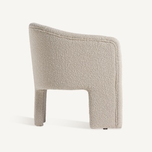 FOTOLIU PRATI BOUCLE 31874, BEJ SI NATURAL, CONFECTIONAT DIN LEMN DE PIN, SPUMA SI BUMBAC BOUCLE, STIL MODERN - Img 3