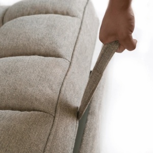 FOTOLIU RABATABIL, ARTIM MEBLE, CU SPATIU DE SOMN, REALIZAT DIN TEXTIL BEJ INCHIS, STIL MODERN - Img 8