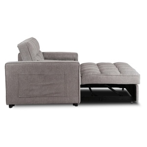 FOTOLIU RABATABIL, ARTIM MEBLE, CU SPATIU DE SOMN, REALIZAT DIN TEXTIL GRI, STIL MODERN - Img 6