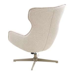 FOTOLIU RELAXARE ROTATIV TURIN, DIN METAL SI TEXTIL, CULOARE BEJ, HOUSE NORDIC - Img 5
