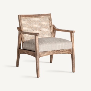 FOTOLIU VALHEY 32786, MARO SI NATURAL, CONFECTIONAT DIN LEMN DE MANGO, POLIESTER SI RATTAN, STIL MODERN