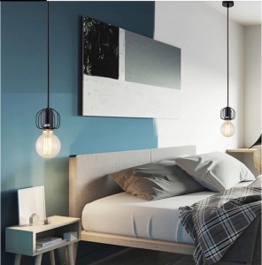 Lampă de plafon suspendată lucioasa neagra strălucitoare APP595-1CP - Img 4