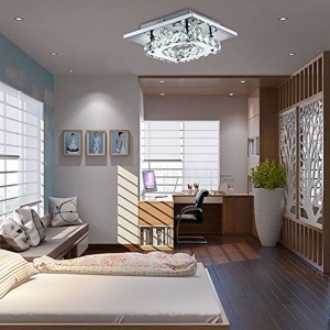 Lampă de tavan pătrată de cristal Plafond Glamour 8W APP406-C - Img 3