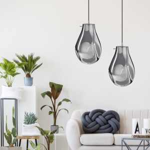 Lampa DE TAVAN SUSPENDABILA din sticla APP328-1CP Amber - Img 2