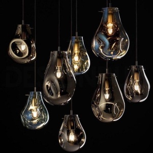 Lampa DE TAVAN SUSPENDABILA din sticla APP328-1CP Amber - Img 4