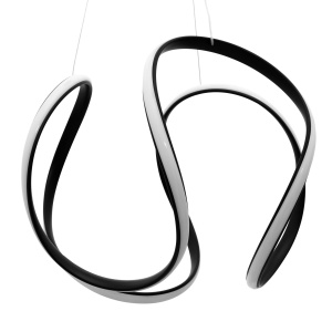 Lampa DE TAVAN SUSPENDABILA moderna LED + telecomanda neagra APP387-CP - Img 3