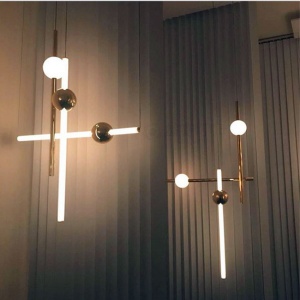 Lampă de tavan suspendată cu LED-uri auriu alb APP478-CP - Img 4