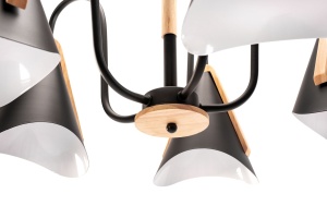 Lampa neagră cu cinci brațe scandinave APP607-5C - Img 2
