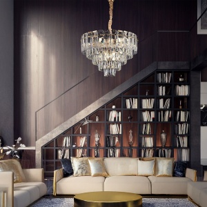 Lampă suspendată Cristal G056-CP 50cm GOLD - Img 4