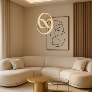 Lampă suspendată LED G068-CP Gold - Img 2