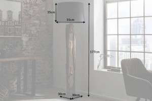 LAMPADAR, BARRACUDA, 177CM, COD 41043, DIN LEMN SI BUMBAC - Img 8