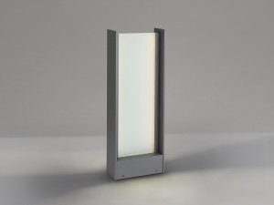 LAMPADAR EXTERIOR MATIA, 50 CM, GRI INCHIS/OPAL, DIN ALUMINIU SI STICLA, STIL MODERN - Img 3
