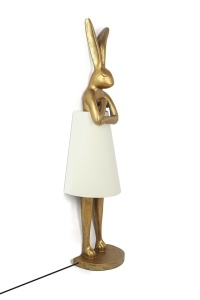 LAMPADAR RABBIT 150CM, ALB/AURIU, CONFECTIONAT DIN POLIRASINA, STIL MODERN