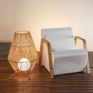 LAMPADAR SISINE 70 BATTERY IN&OUT, CONFECTIONAT DIN IUTA NATURALA - Img 2