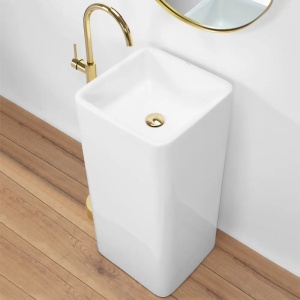 LAVOAR FREESTANDING HOLLY, 85 CM, ALB, DIN CERAMICA, CALITATE SUPERIOARA - Img 2