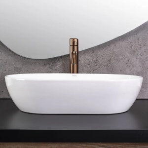 LAVOAR PE BLAT ALB AMELIA 52 CM, DIN CERAMICA, CALITATE SUPERIOARA, REA - Img 4