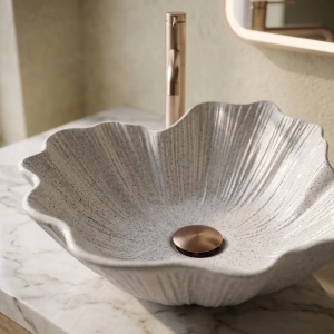 LAVOAR PE BLAT FLOWE REA, MATERIAL PIATRA COMPOZITA, DE CULOARE GRI - Img 2