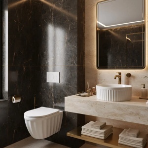 LAVOAR PE BLAT REA DUO, ALB, CONFECTIONAT DIN CERAMICA, CALITATE SUPERIOARA - Img 3