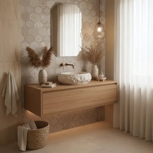 LAVOAR PENTRU BLAT MIKA WARM BEIGE, CALITATE SUPERIOARA - Img 5