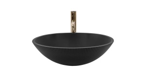 LAVOAR REA DELLA, NEGRU MAT, 51,5 CM, DIN STICLA, CALITATE SUPERIOARA - Img 5