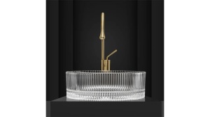 LAVOAR REA INGRID, 36 CM, TRANSPARENT, DIN STICLA, CALITATE SUPERIOARA - Img 2
