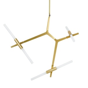 LUSTRA CANDELABR 6 GROLD, CONFECTIONATA DIN ALUMINIU SI STICLA, STIL MODERN