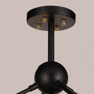 LUSTRA CU 10 BECURI APP246-10C, 86x105 cm, NEGRU, DIN METAL, STIL MODERN, TU - Img 5