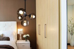 LUSTRA CU 4 BECURI APP248-4C, 38x23 cm, NEGRU, DIN METAL, STIL MODERN, TU - Img 2
