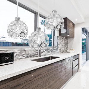 LUSTRA ELEGANT CRYSTAL SILVER APP210-3CPR, 20x30 cm, ARGINTIU, DIN METAL, STIL MODERN, TU - Img 2
