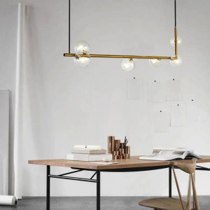 LUSTRA MODERNA, GOLDEN GLASS BALL, DIN STICLA, APP690-6CP - Img 3