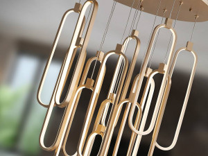 LUSTRA/PLAFONIERA COLETTE, CU TELECOMANDA, 60CM, AURIU ROSE/OPAL, DIN ALUMINIU SI SILICON, STIL MODERN - Img 4