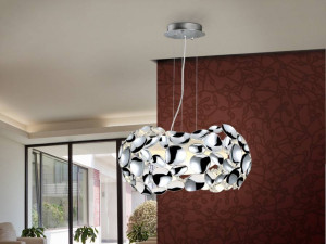 LUSTRA/PLAFONIERA NARISA, 32 CM, CROM/OPAL, DIN METAL SI ACRIL, STIL MODERN