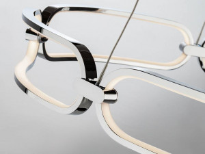 LUSTRA/PLAFONIERA SCHULLER, COLETTE, 60CM, CROM/OPAL, DIN ALUMINIU SI SILICON, STIL MODERN - Img 5