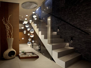 LUSTRA/PLAFONIERA SPHERE, CONECTARE BLUETOOTH, 150/300 CM, CROM/ALAMA/CUPRU, DIN METAL SI POLICARBONAT, STIL MODERN