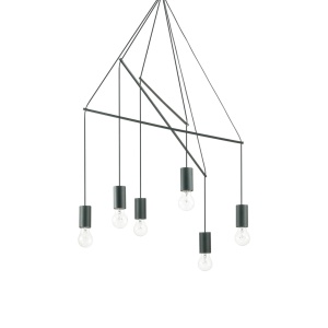 LUSTRA POP SP6, NEGRU MAT, DIN METAL, STIL INDUSTRIAL