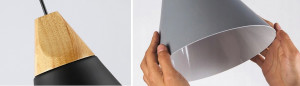 LUSTRA SCANDI SET CP WHITE, 145x80/100 cm, ALB, DIN METAL SI LEMN DE INALTA CALITATE, STIL MODERN, TU - Img 7