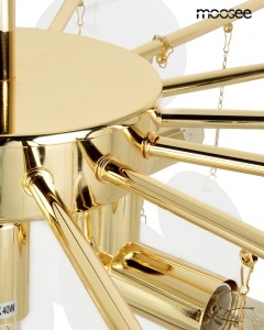 LUSTRA SUONO 60, AURIE, CONFECTIONATA DIN METAL SI STICLA, STIL MODERN - Img 3