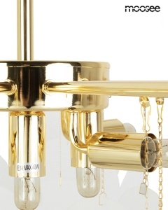 LUSTRA SUONO 80, AURIE, CONFECTIONATA DIN METAL SI STICLA, STIL MODERN - Img 4