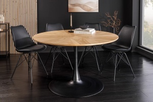 MASA DE DINING ROTUNDA, ATELIER 120CM, FURNIR LEMN DE STEJAR SI METAL, ASPECT NATUR, ARTIM GROUP SELECTION - Img 10