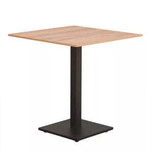 Masă de grădină tip cafenea, imitație de lemn, 70×70 – culoare deschisă - Img 2