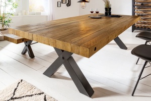 MASA DE SUFRAGERIE, THOR 200CM, LEMN MASIV DE PIN, DESIGN INDUSTRIAL - Img 7
