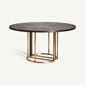 MASA DEOSEBITA, LEIRA 150CM, DIN LEMN SI METAL, MARO/AURIU, ARTIM GROUP SELECTION